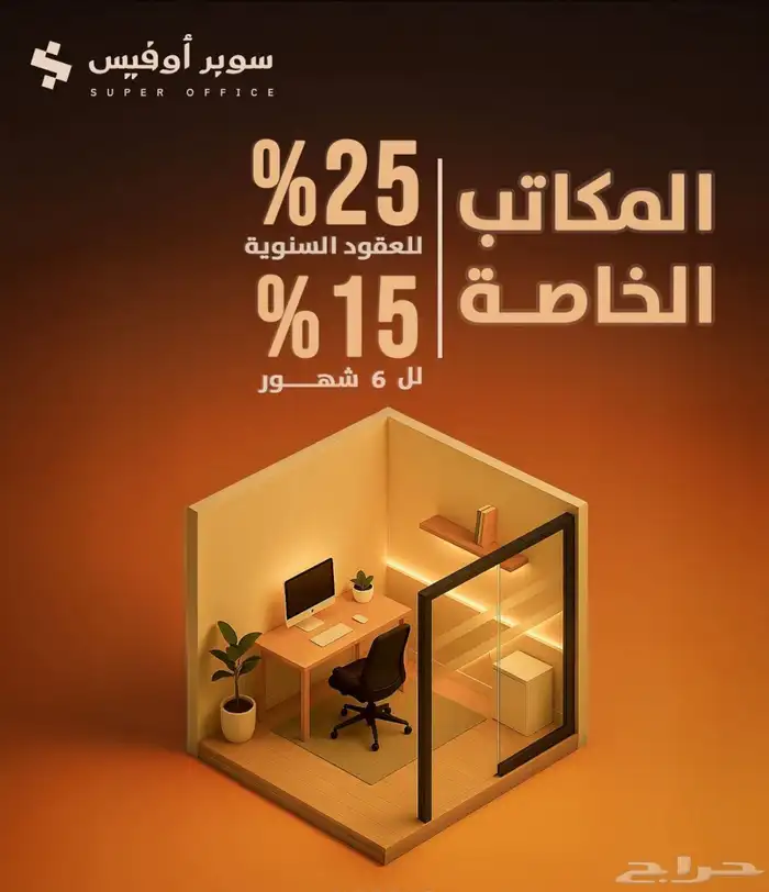 مكاتب جاهزة ومساحات تخزين ومواقف سيارات 0