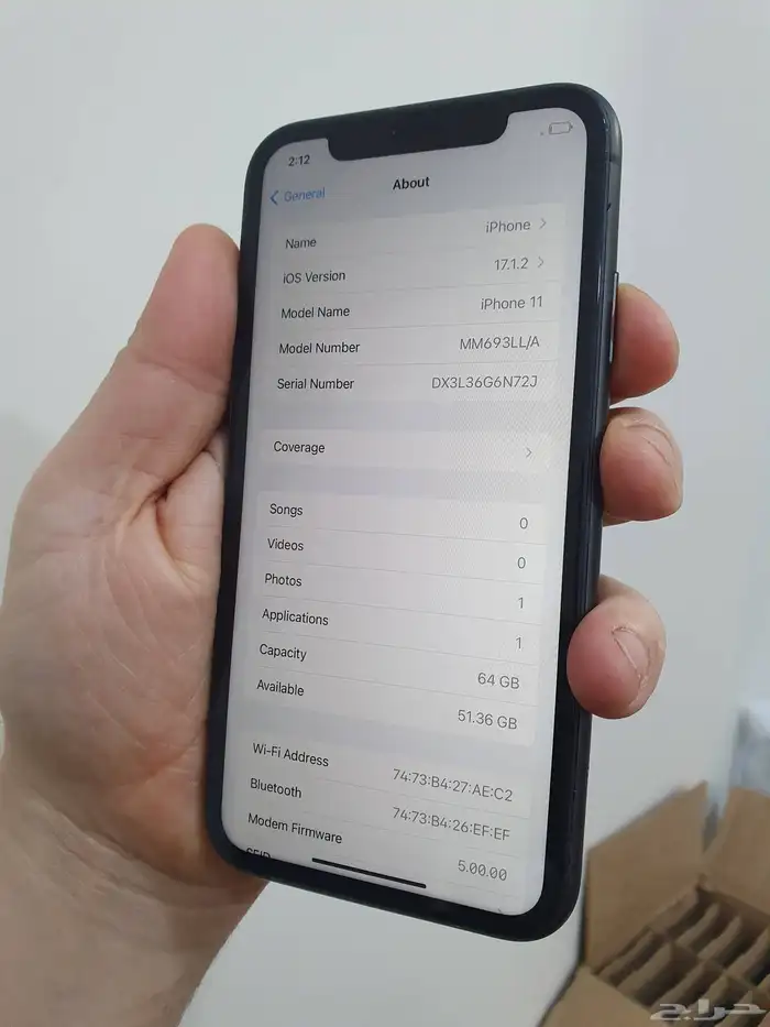 ايفون 11 بطاريه 97 اسود مانفك نهائي 680 ريال ومتاح تمارا 3