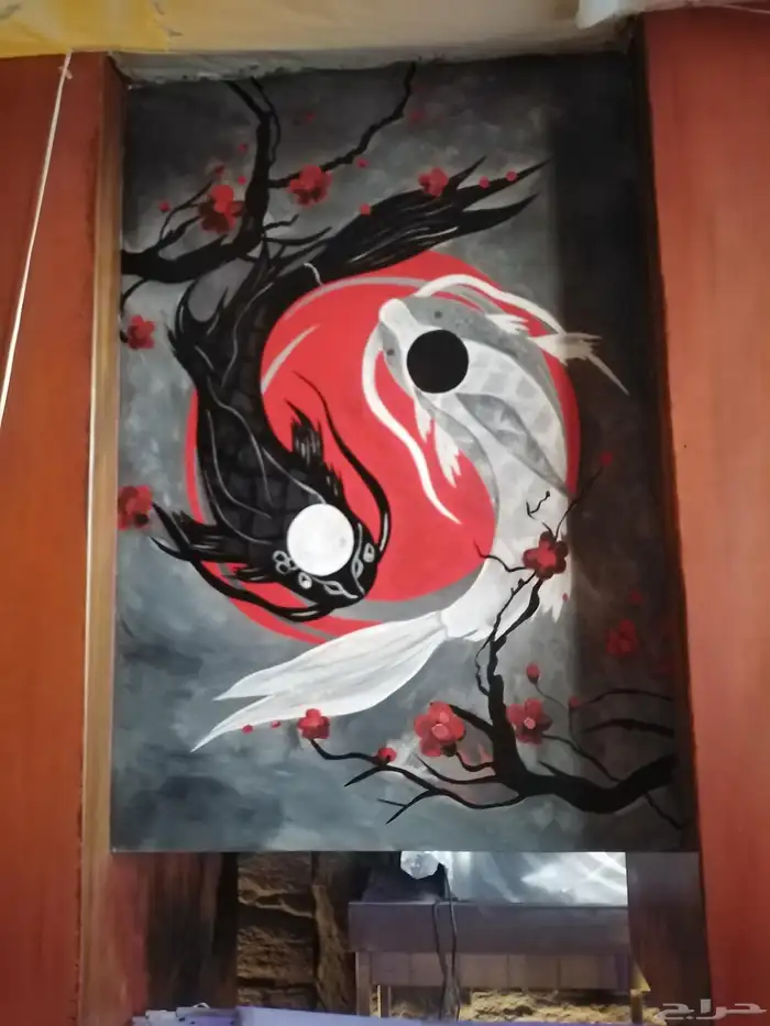 فنان محترف للرسم الجداري خبره 25عام 1