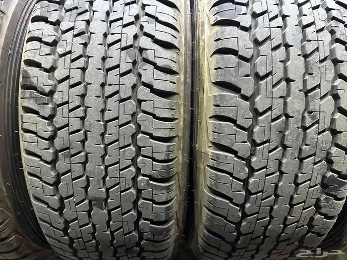 كفرات برجستون مقاس 275 65 17مع جنوط جيب اصلي وكاله تاريخ 23 5