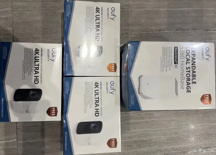 مجموعة كاميرات Eufy 4K مع HomeBase S380 جديدة بالكامل 0