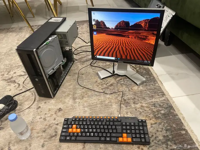 كمبيوتر مكتبي HP مع شاشة DELL 0