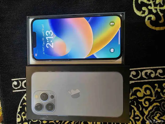 ايفون 13 برو نظيف ما فك بطاريه 75 مساحه 256 0