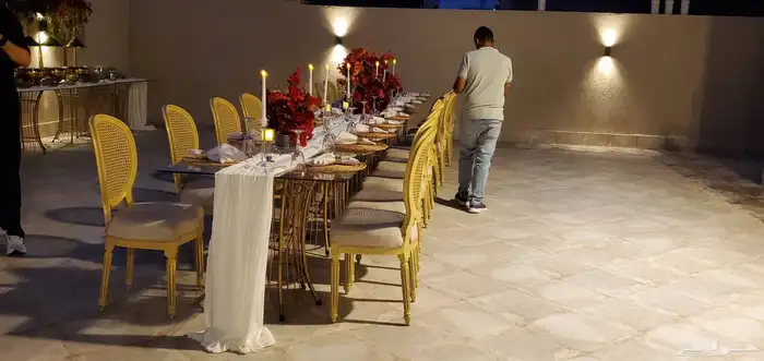 تاجير طاولت وكراسي ومداخل وتنسيق الورد 5