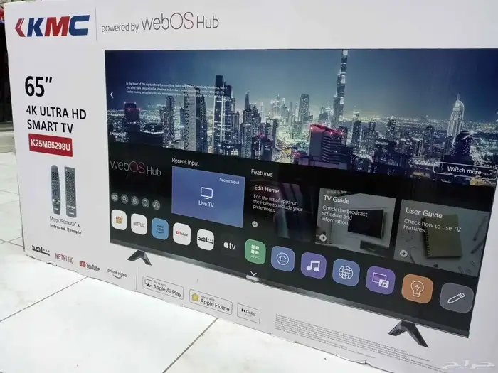 تركيب شاشات وبيع توصيل تلفريون اخر اصدارات سمارت 4k tit kmc 8