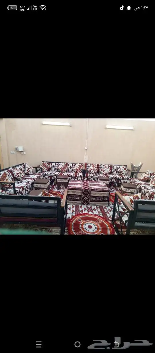 تأجير جلسات ارضيه و شعبية و مكيفات و دفايات و زل 3