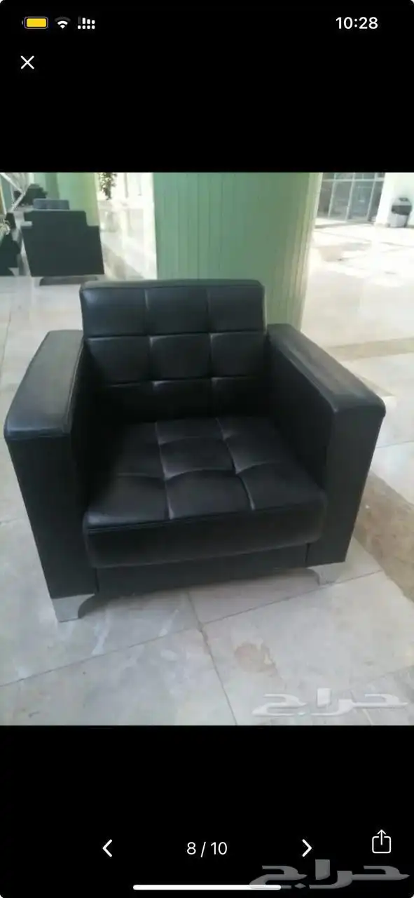 كنب جلد فاخر كراسي مكتب جديد 8