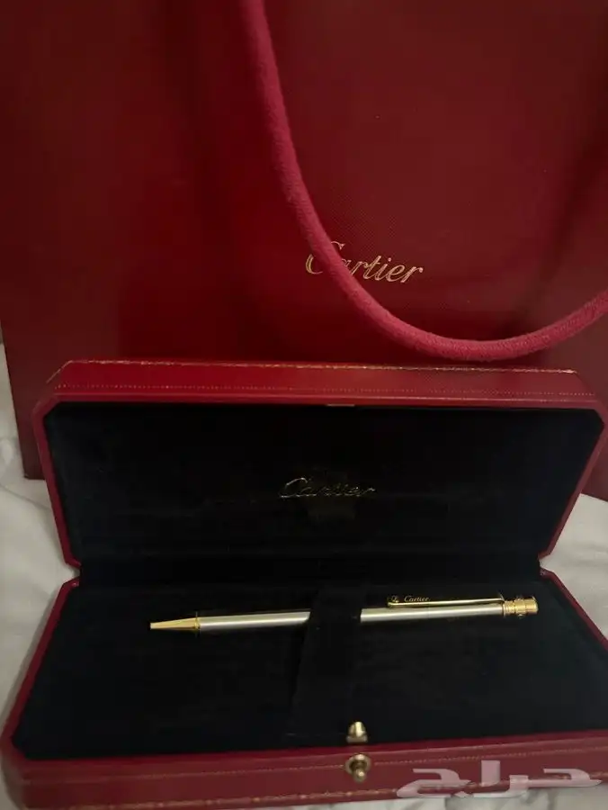 قلم كارتيه سانتوس أصلي Cartier Santos شبه جديد 0