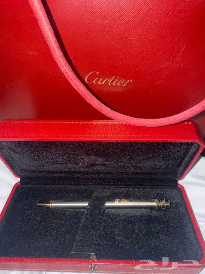 قلم كارتيه سانتوس أصلي Cartier Santos شبه جديد 1