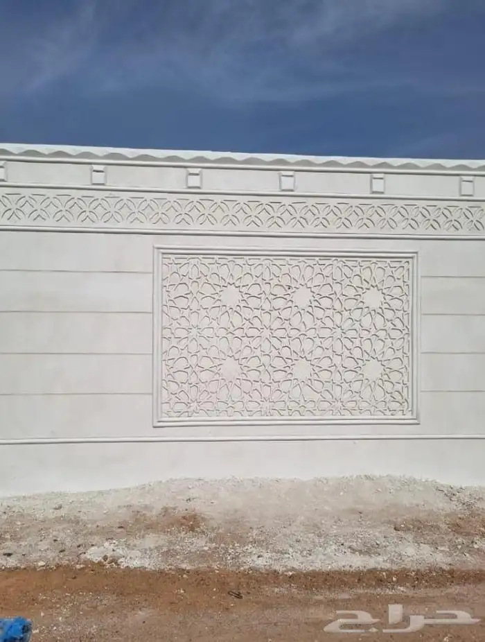 لياسه ملونه تصميم الحجر الطبيعي من اسمنت ابيض وبطاحه اريض 7