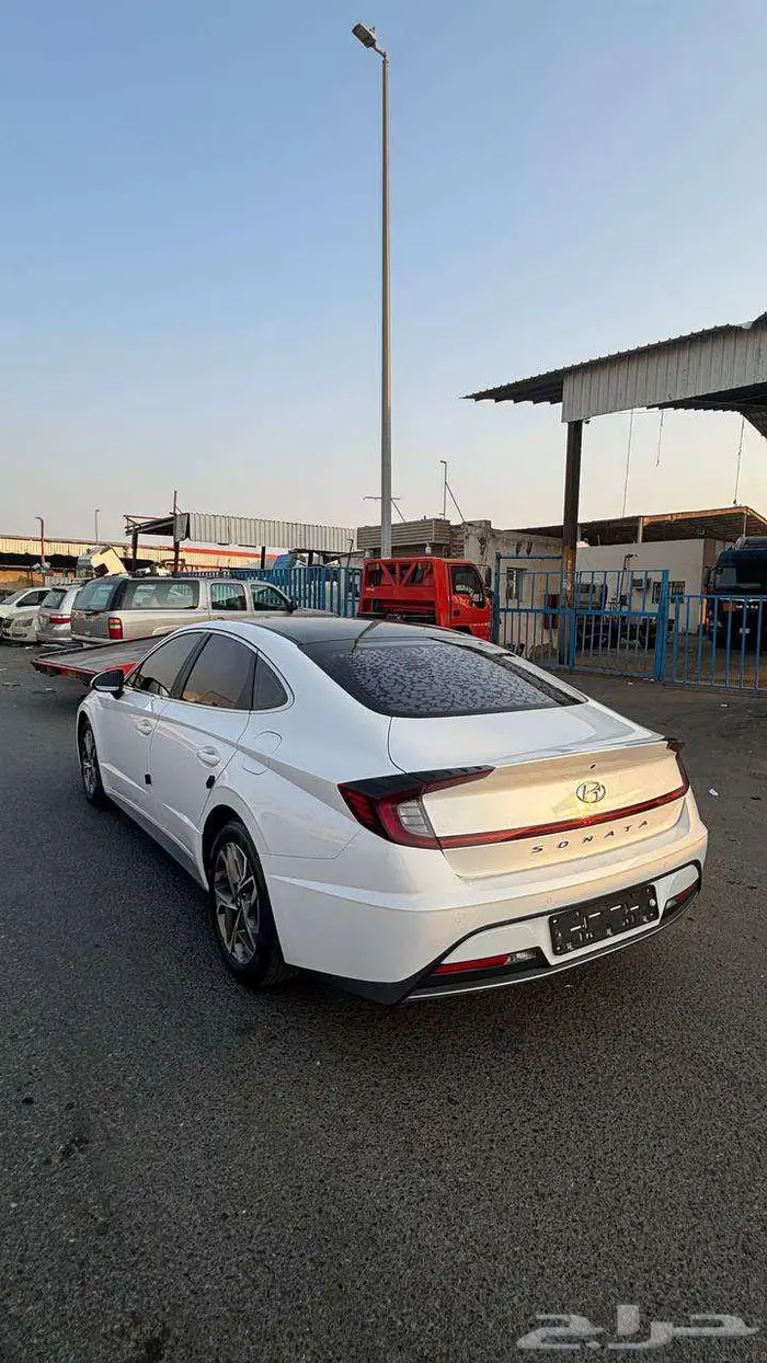 هونداي سوناتا 2020 ابيض مكينة 2.0 بطاقة جمركية 6