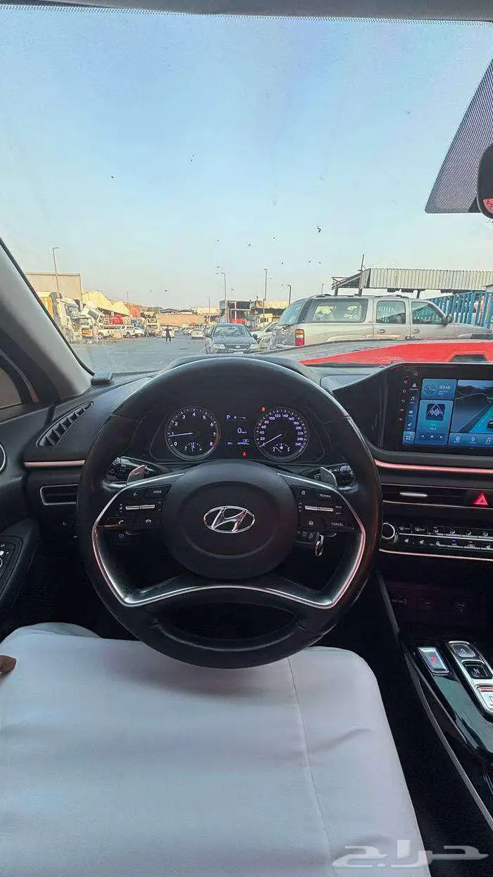هونداي سوناتا 2020 ابيض مكينة 2.0 بطاقة جمركية 11