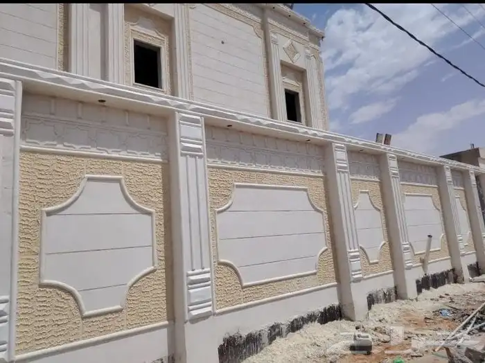 لياسه ملونه تصميم الحجر الطبيعي من اسمنت ابيض وبطاحه اريض 5