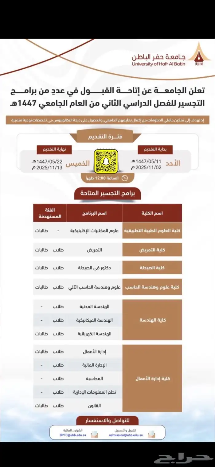 الجامعه اللي فتحته تجسير لحد الآن 0