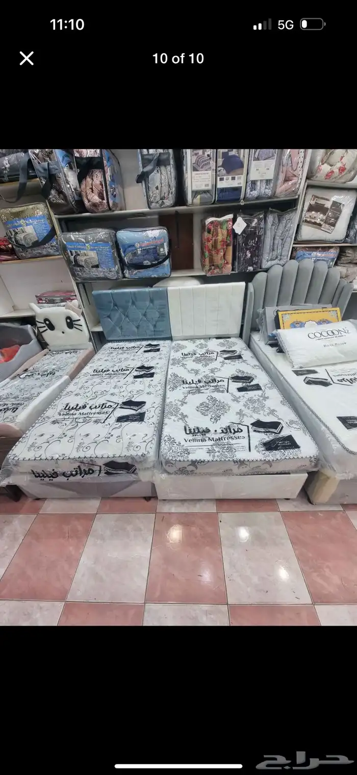 غرفة نوم كاملة  أثاث منزلي  سرير ودولاب وبطانيات 11