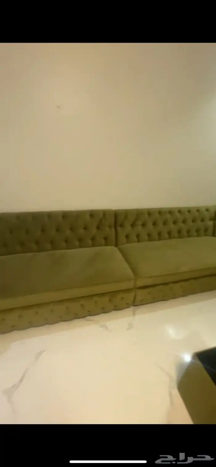 كنب جديد اخضر لون زيتي 3