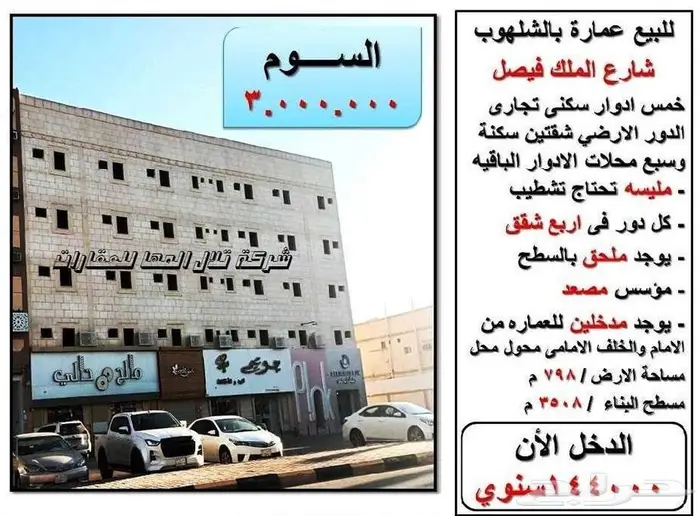 ابحث عن فرصه عقاريه دور وشقتين و3 ادوار سكني وتجاري 12