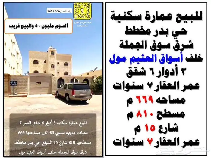 ابحث عن فرصه عقاريه دور وشقتين و3 ادوار سكني وتجاري 3