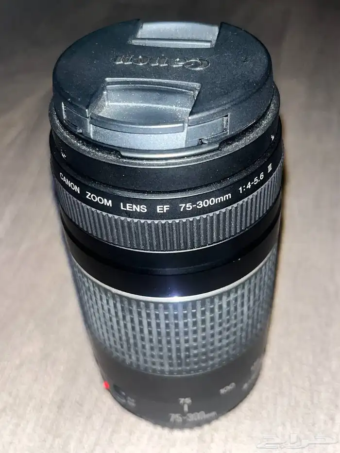 عدسة كمرا كانون تكبير. نظيفة استخدام بسيط تكبير 75-300mm 3