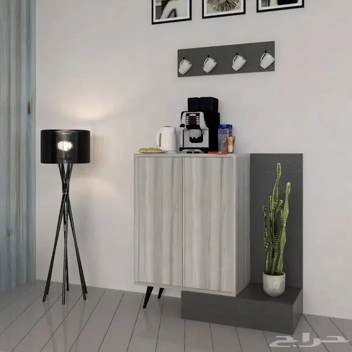 ركن قهوة مودرن لون رمادي درجتين 5