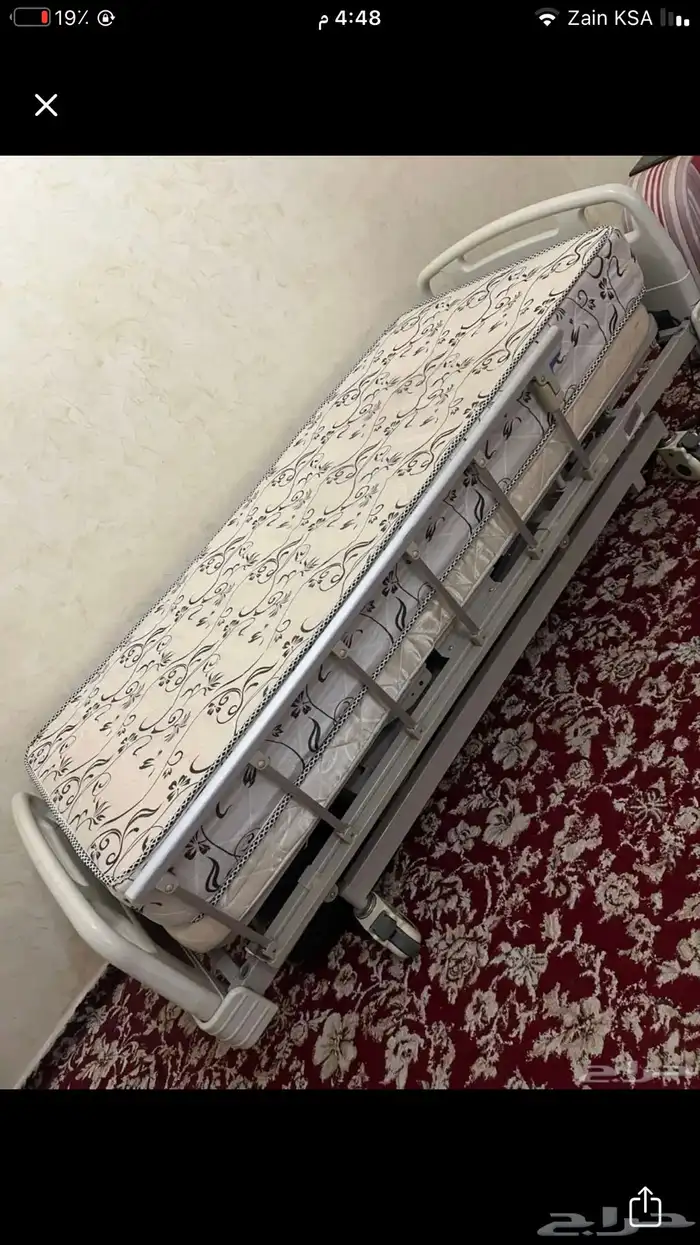 سرير طبي كهرباء جديد استعمال خفيف بدون مرتبة مع كرسي 0