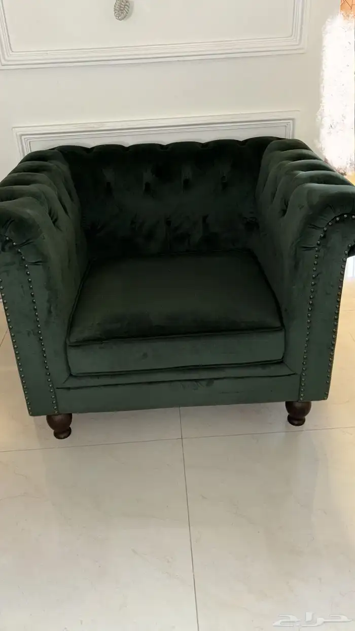 2كنب مخملي مقعد واحد 0