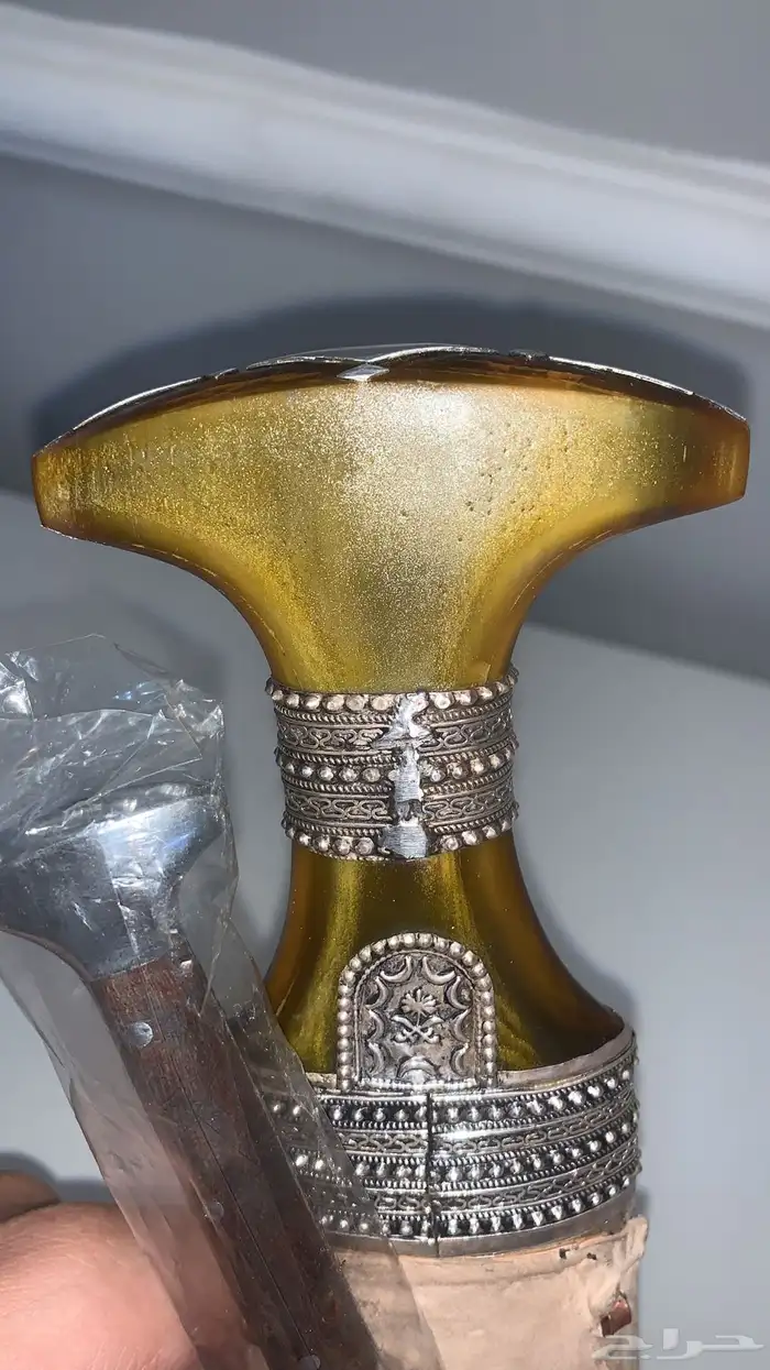 خنجر - قديمية - جنبية ضب فضة قرن طبيعي 6