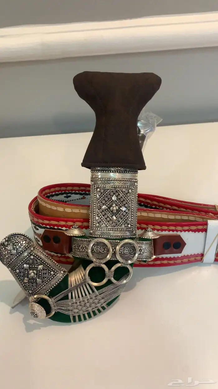 خنجر - قديمية - جنبية صب فضة قرن طبيعي 1