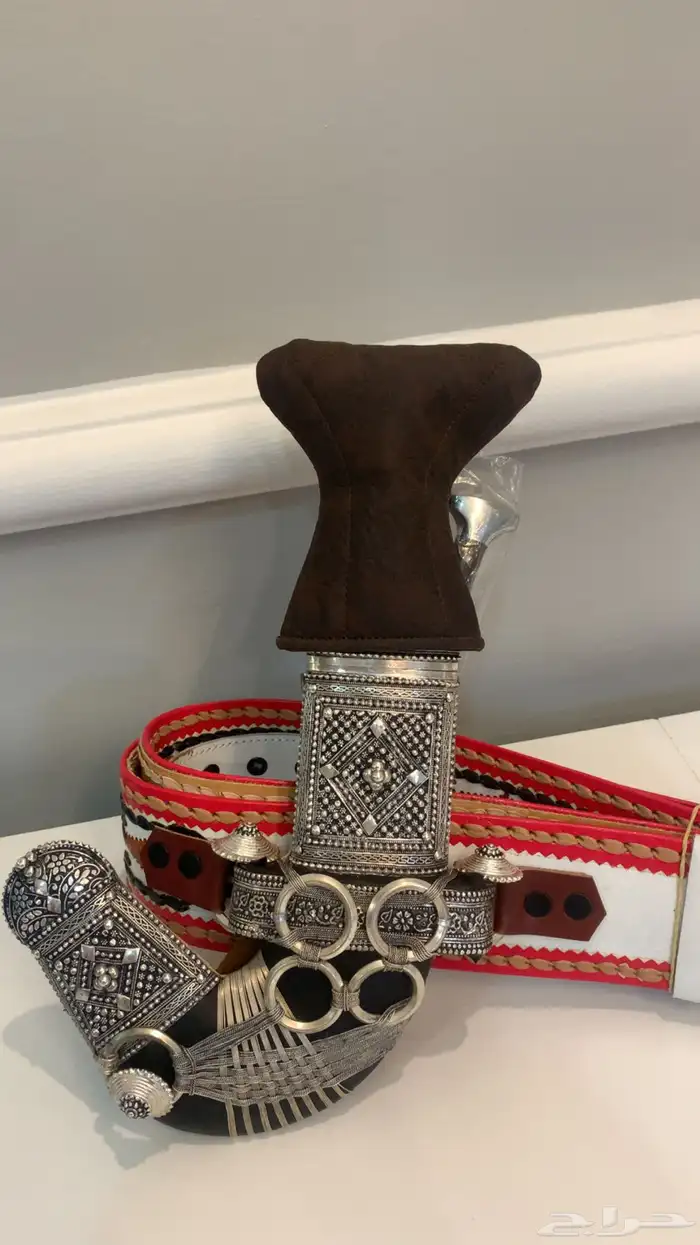 خنجر - قديمية - جنبية ضب فضة قرن طبيعي 0