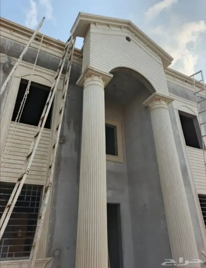 ديكورات خارجيه بديل الحجر الطبيعي سمنت أبيض وبطحاء الرياض 9