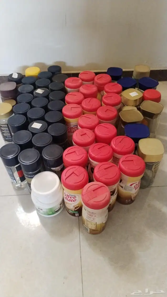 علب نسكافيه وعلب مبيض القهوة (كوفي ميت) فارغة 0