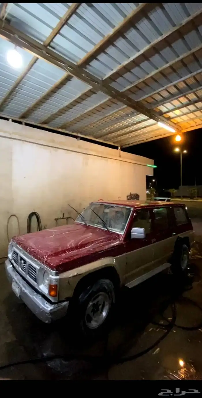 جيب نيسان سفاري مديل 91 بابين الموتر نضيف مكينه قير الدبل ال 1