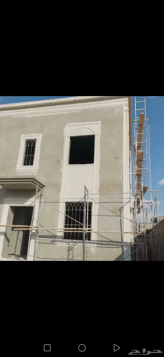 ديكورات خارجيه بديل الحجر الطبيعي سمنت أبيض وبطحاء الرياض 2