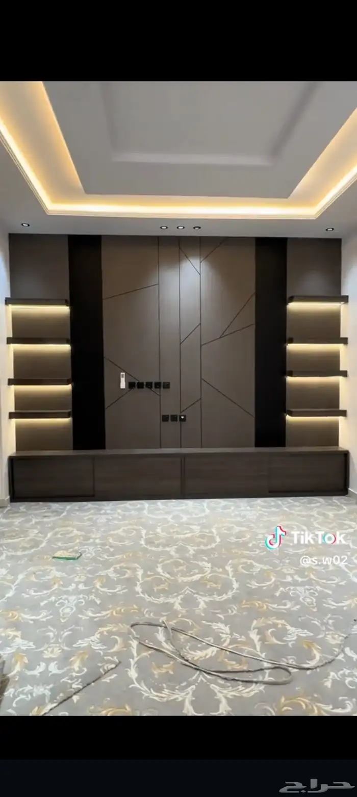 ديكورات داخليه تنسيق مداخل خلفيات شاشه ارضياة باركيه جبس 4