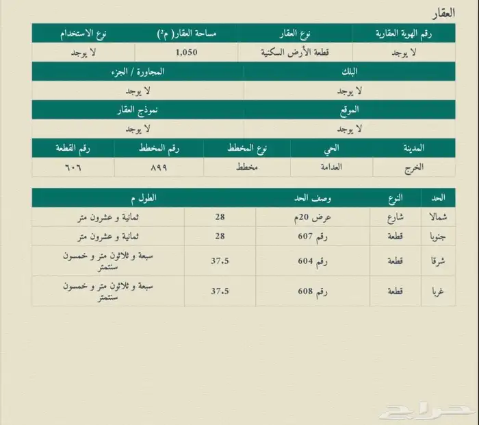 للبيع ارض الخرج حي الصفا 0