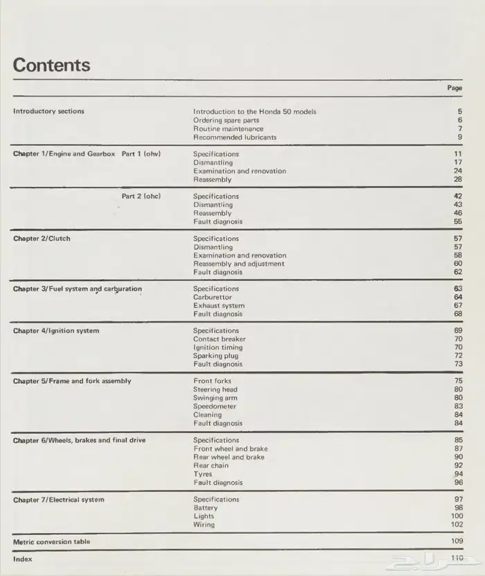 كتيب اصلاح هينيز دباب هوندا كلاسيك 50 1962-1971 pdf 1