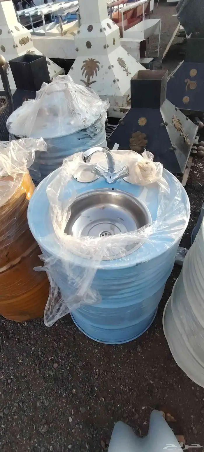 مغاسل مخيمات براميل 1