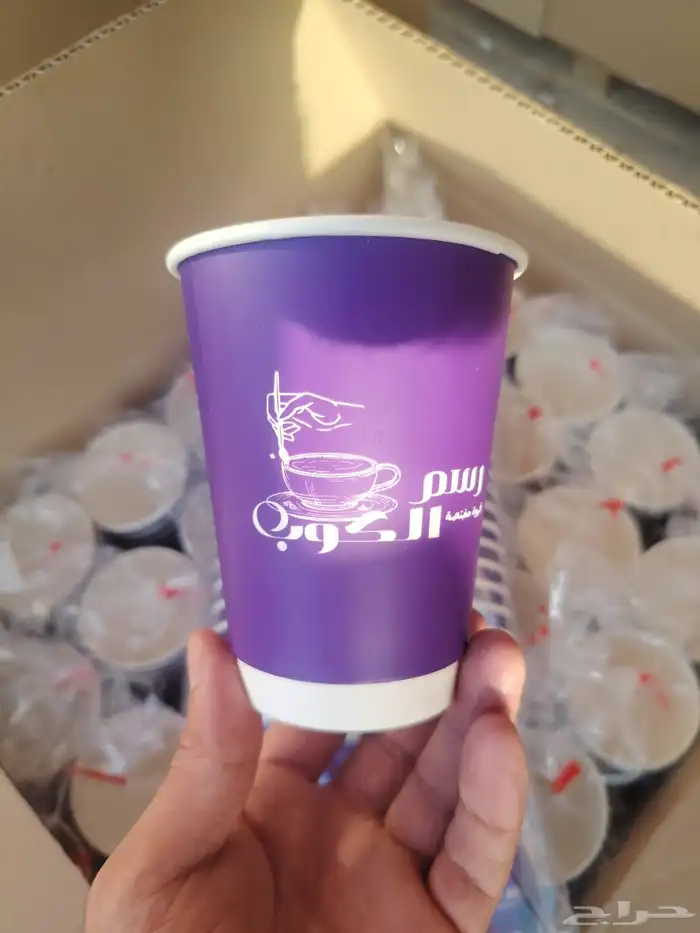 طباعة بوكس قهوه واكواب طباعه بكج عبايه 12