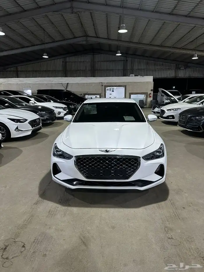 هيونداي جنيسيس ابيض 2020 بنزين بطاقة جمركية وارد كوريا 1