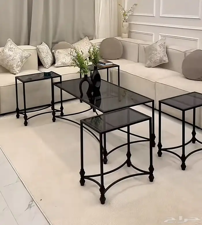 تفصيل طاولات زجاج ومداخل مرايا حسب الطلب مع التوصيل 5