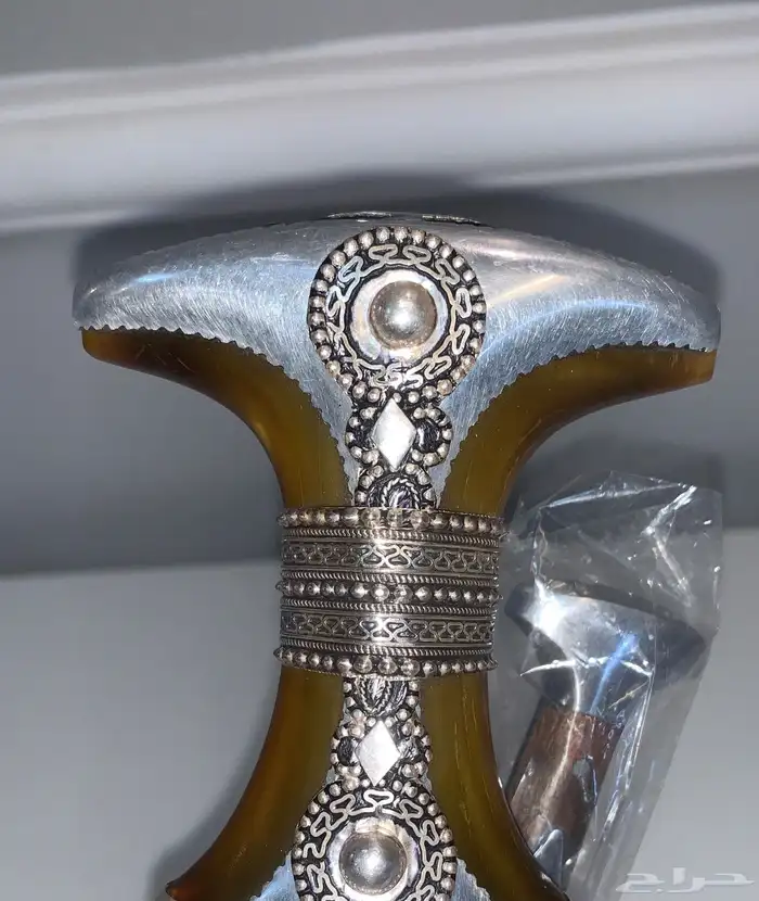 خنجر - قديمية - جنبية ضب فضة قرن طبيعي 2