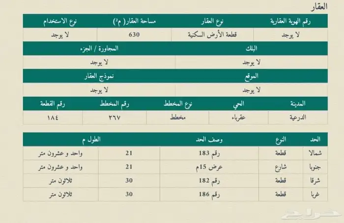 للبيع ارض في الرياض في الجبيلة حي عقرباء 1