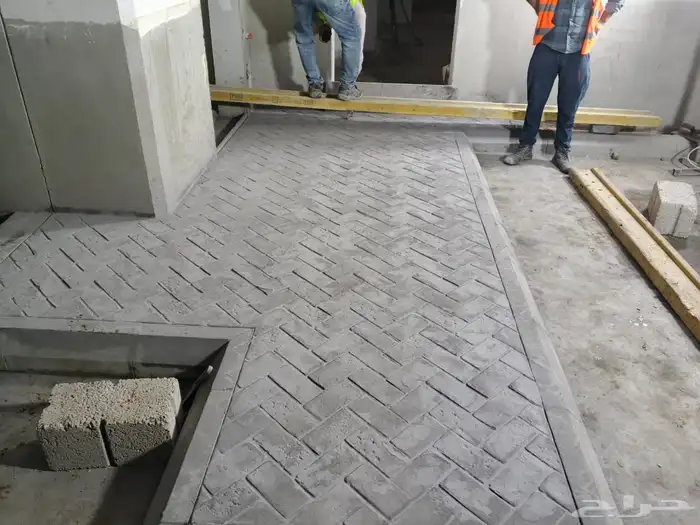 .خرسانة مطبوعة ملونه 7