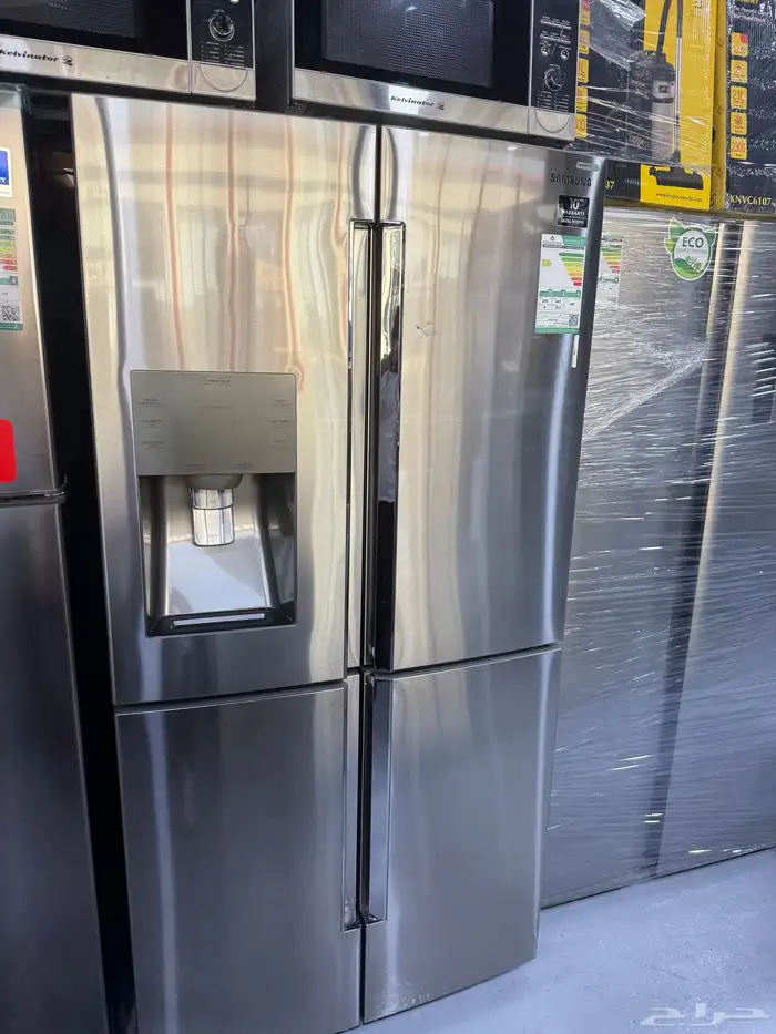 ثلاجه سامسونج دولاب 4 باب 25 قدم مع براده وصانعة ثلج مخفض 0