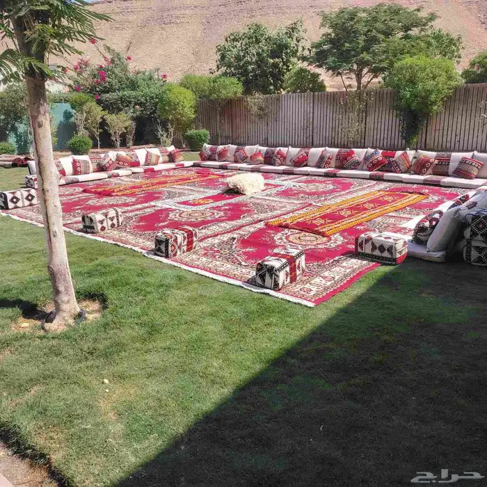 تاجير جلسات شعبيه وكنب وكراسي وطاولات طعام ودفايات 0