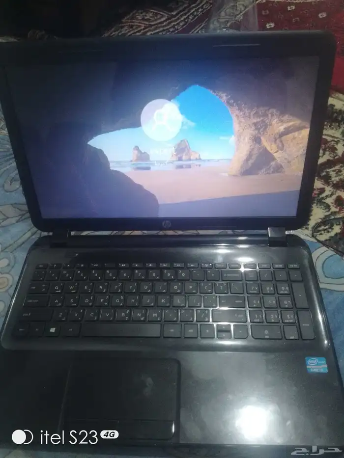 لابتوب اتش بي شبه جديد مع اغراضة ماوس وكابل شحن استخدام شخصي 0
