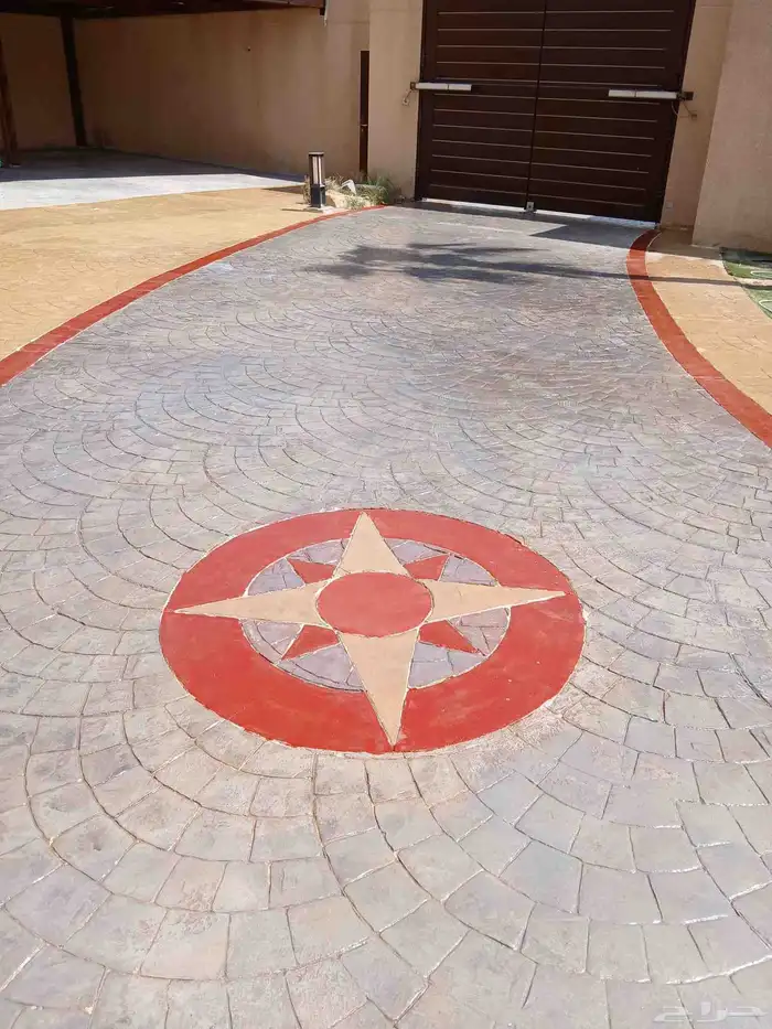 .خرسانة مطبوعة ملونه 5