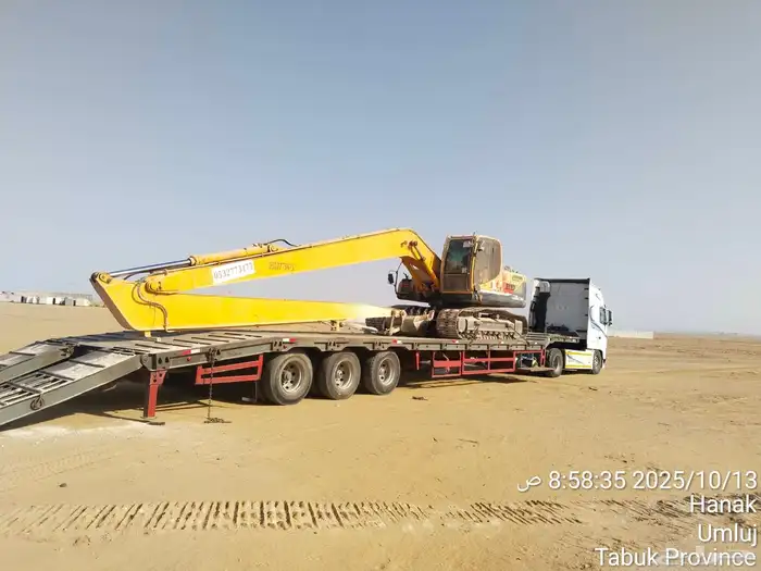 بوكلين ذراع طويل للايجار اليومي والشهري 0