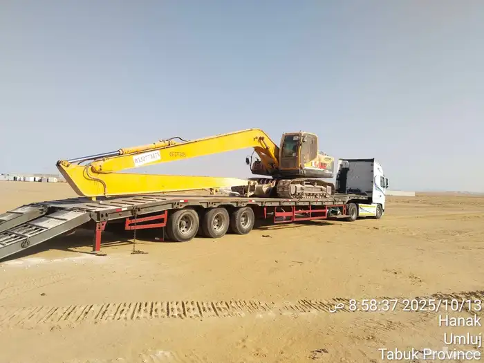 بوكلين ذراع طويل للايجار اليومي والشهري 1