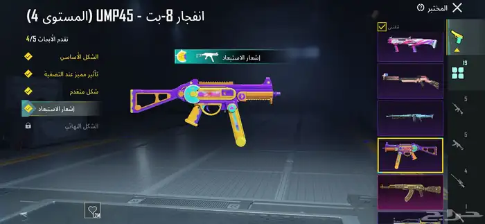 حساب ببجي فيه 19 سلاح 4